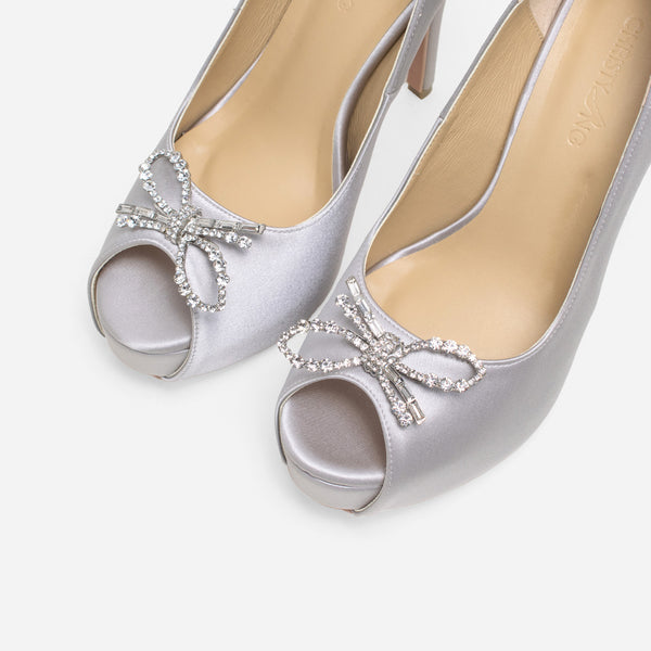 Cheap silver high heels for wedding shop