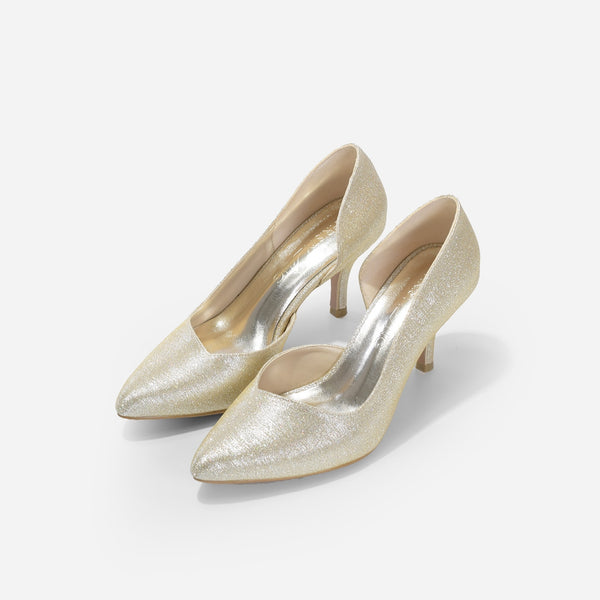 Glittery hotsell gold heels