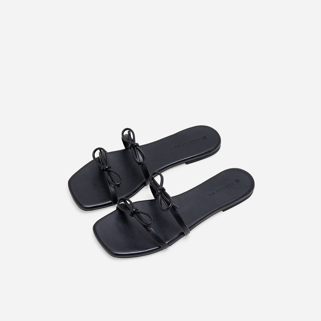 Bow sandals black hotsell
