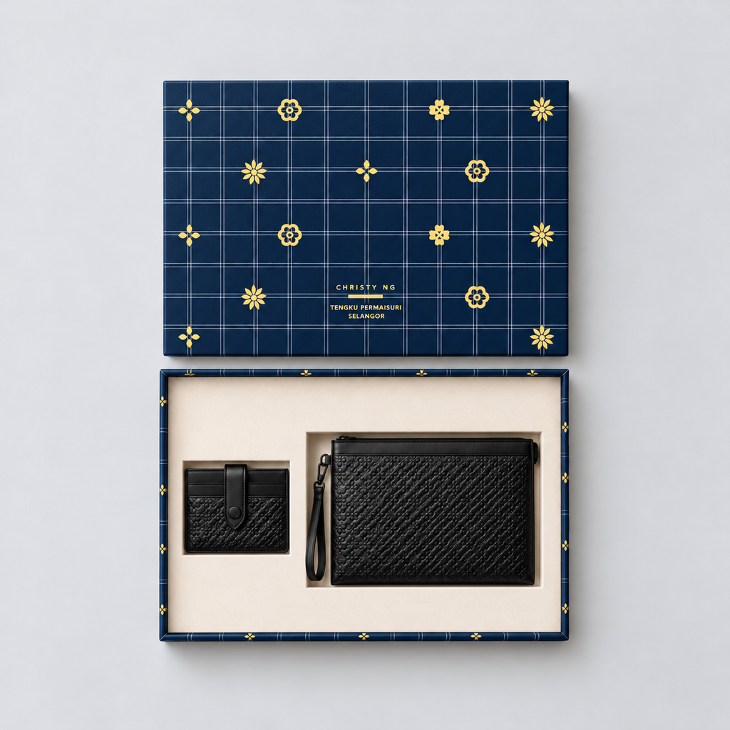 Telepuk Card Holder and Wristlet Clutch Set