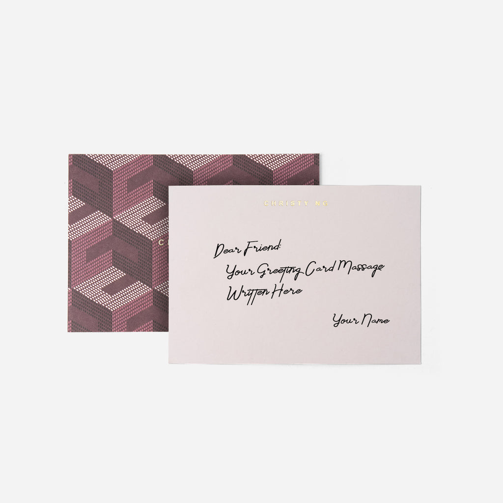 Christy Ng Premium Monogram Greeting Card