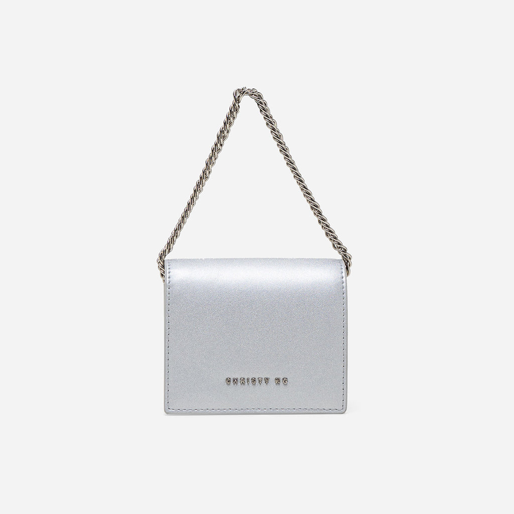 Silver bag with chain store
