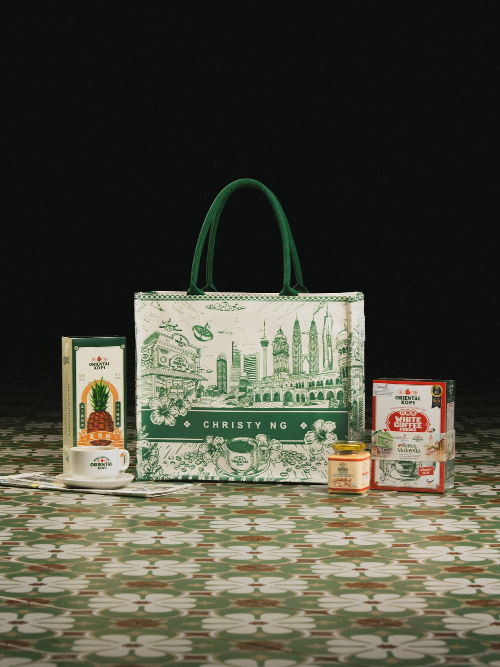 Christy Ng side of the Malaysian Icon Grocery Tote