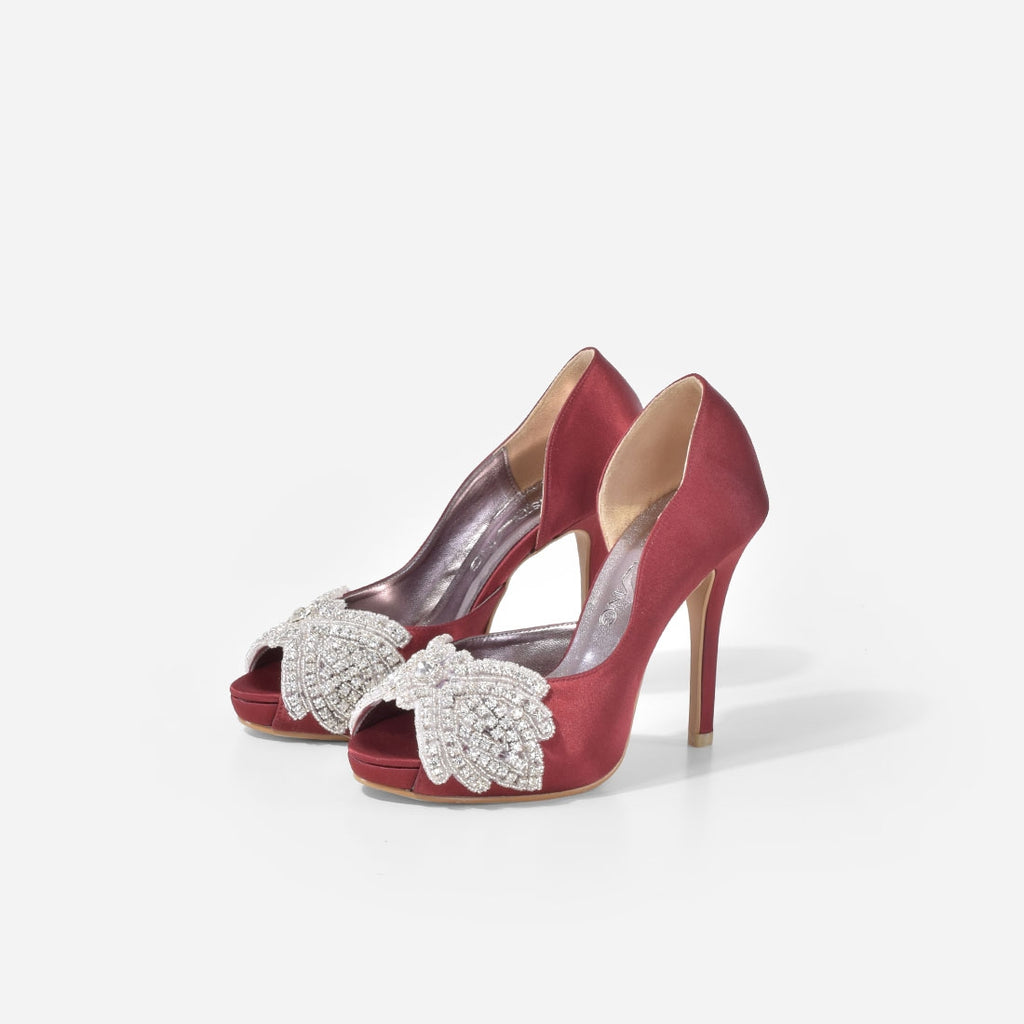 Obsession Burgundy Custom Made Heel - Main Image