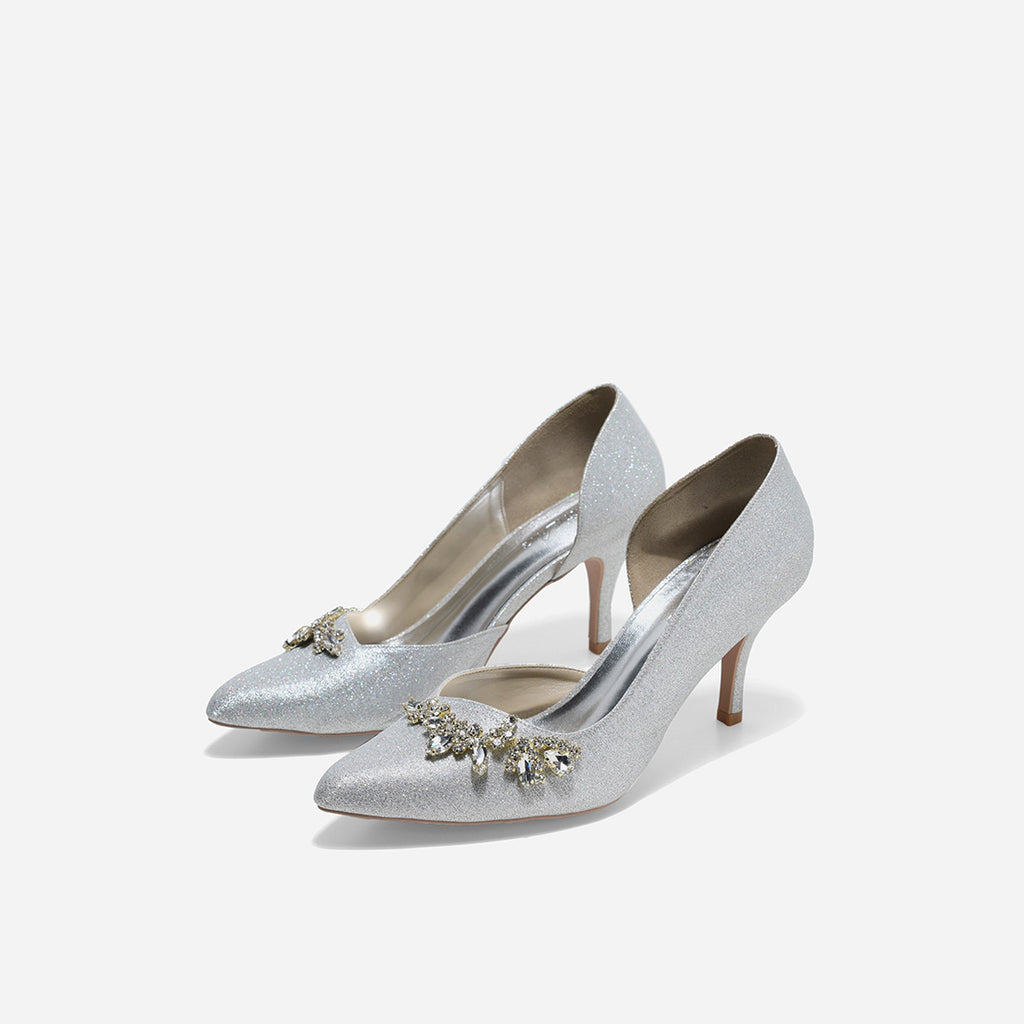 Jimmy Choo glitter blue/silver gradient mid heel pumps, 37 - BOPF |  Business of Preloved Fashion